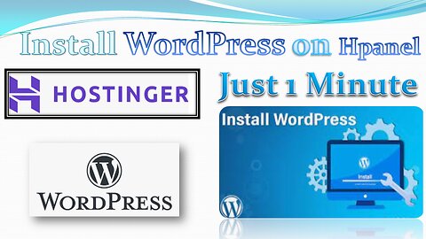 How To Install WordPress In Hpanel on Hostinger | HOSTINGER | hPanel