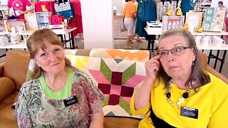 Two Ladiies from a group visiting the Missouri Star Quilt Company