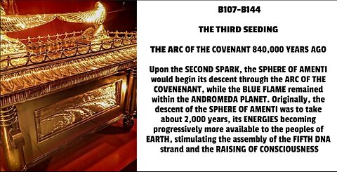 Upon the SECOND SPARK, the SPHERE OF AMENTI would begin its descent through the ARC OF THE COVENANT,