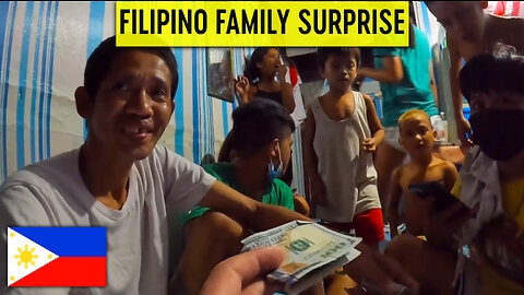 $100 Surprise For Filipino Family! 🇵🇭