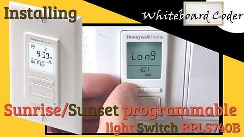 Installing Sunrise/Sunset programmable light switch RPLS740