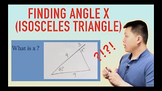 Finding Angle X (Isosceles Triangle) - Practice Problem | CAVEMAN CHANG