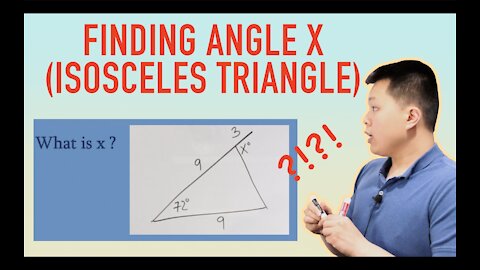 Finding Angle X (Isosceles Triangle) - Practice Problem | CAVEMAN CHANG