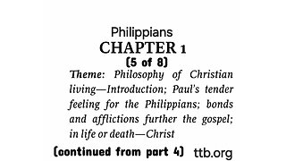 Philippians Chapter 1 (Bible Study) (5 of 8)