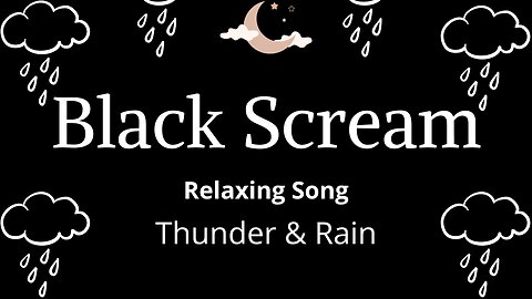 BLACK SCREAM - Thunder & Rain. Sleep in 5 minutes. Sleep and Relaxation. #sleep #relaxation #rain