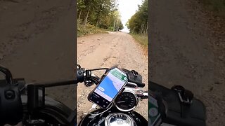 riding my harley on a dirt road