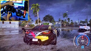 NEED FOR SPEED HEAT STEERING WHEEL G29 - BMW I8 GAMEPLAY (4K)