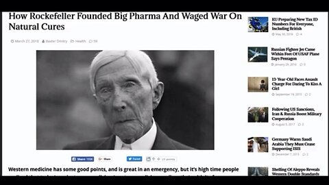How Rockefeller FOUNDED 'Big Pharma' & waged WAR on NATURAL cures!