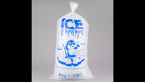 Plastic Ice Bags 8 Lb with Draw String - Pack of 50