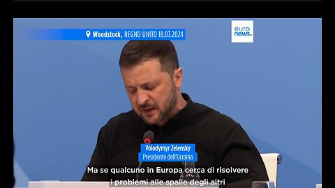 NOTIZIE DAL MONDO Zelensky al SUMMIT DELLA COMUNITà POLITICA EUROPEA(EPC) a Woodstock,Oxfordshire in Gran Bretagna il 18 luglio 2024 Zelensky si arrabbia con Orban che cerca di stabilire la pace "alle sue spalle" ha detto