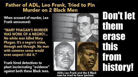 Don't Let Them ERASE This from History! How the ADL (Anti-Defamation League) was formed