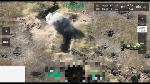 Russian PFV kamikaze drone hits personnel in a trench