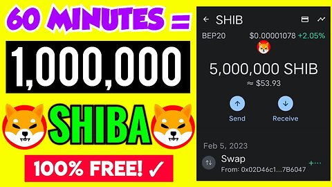 60 MINUTES = 1,000,000 SHIBA INU | Claim Free Shiba Inu Every 60 Minutes • no investment