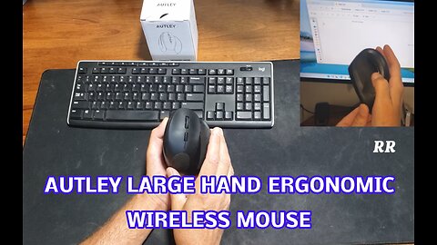 AUTLEY Ergonomic Rechargeable Wireless Mouse for Large Hands