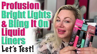 Profusion bright lights and Bling it on Liquid Liners Review | Wannabe Beauty Guru