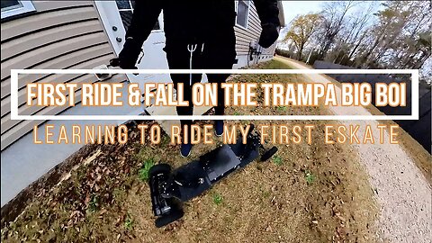 First Ride on a Trampa Big Boi Electric Mountain Board & My First Fall
