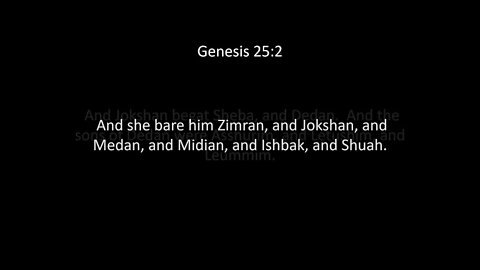 Genesis Chapter 25