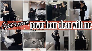 *NEW* POWER HOUR ENTIRE APARTMENT CLEAN WITH ME❣️2022 | EXTREME SPEED CLEANING MOTIVATION | ez tingz