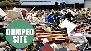 Rogue fly-tippers dumped tonnes of rubbish at an abandoned garage