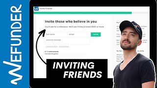 WeFunder Dashboard Inviting Friends - Equity Crowdfunding