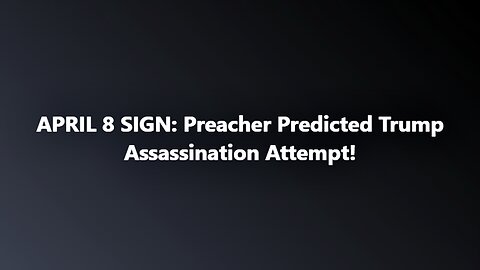 Preacher Predicted Trump Assassination Attempt! This is amazing!
