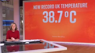 Sky News displays incorrect record UK temperature 19/07/2022