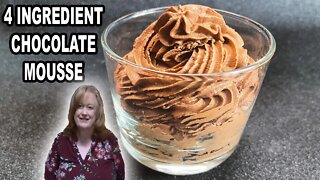 Easy 4 Ingredient CHOCOLATE MOUSSE, Creamy Delicious Recipe Made in 2 Minutes