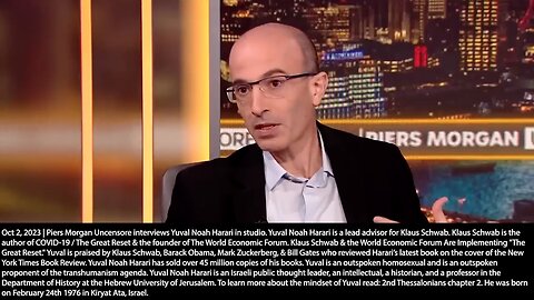 Yuval Noah Harari On Piers Morgan - "A.I. Can Basically Eat Up All of Human Culture, Everything That We Have Created, Music, Poetry..It Can Absorb It In a Few Months & Start Spewing Out an Alien Culture...We Are Talking About a Power That"
