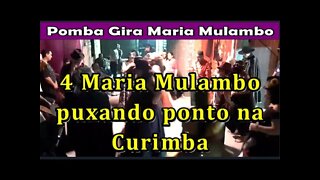 4 pomba giras Maria Mulambo puxando ponto na curimba