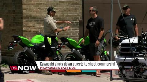 Kawasaki shuts down MKE streets to shoot ad