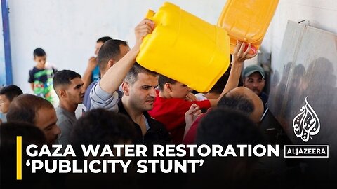 Israeli decision to renew water supply a 'publicity stunt', say Gaza Palestinians