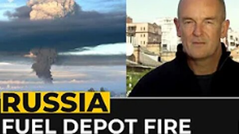 Russ­ian drone strikes on Ukraine as fuel de­pot burns near Crimea