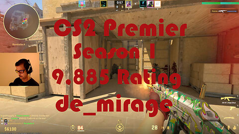 CS2 Premier Matchmaking - Season 1 - 9,885 Rating - de_mirage