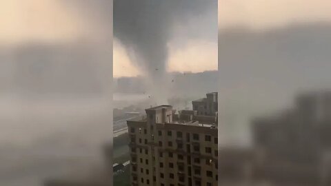 Frightening video of tornado occurred in the region of Dongming, Shandong Province, China