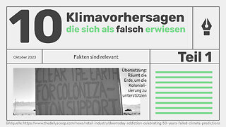 10 Klimavorhersagen, die sich als falsch erwiesen, Teil 1