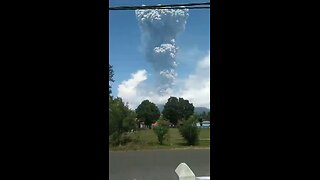 Mount Ibu, a volcano located in eastern Indonesia, emitted ash five kilometers high