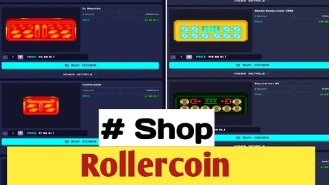 earn with rollercoin || learn about rollercoin market (shop) feature || buy miners racks lootbox