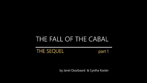 THE SEQUEL TO THE FALL OF THE CABAL - PART 1, The Birth of the Cabal