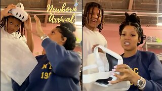 "It's Sweaty" Future & Brittni's Son Prince Introduces Meta Quest 3 Goggles To Mom! 💦