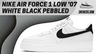 Nike Air Force 1 Low '07 White Black Pebbled Leather - CT2302-100 - @SneakersADM