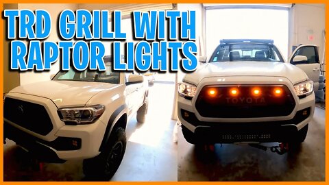 How to install a TRD Grill with Lights on a 2022 Toyota Tacoma eps16 Super bright raptor lights