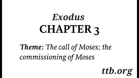 Exodus Chapter 3 (Bible Study)