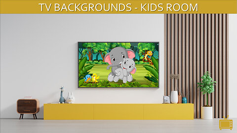 TV Background Kids room Elephants Screensaver TV Art Single Slide / No Sound