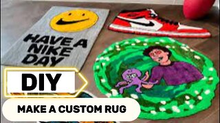 DIY HOW TO MAKE YOUR OWN CUSTOM RUG