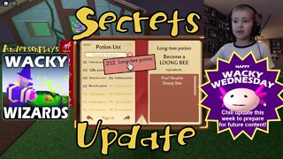 AndersonPlays Roblox Wacky Wizards 👀SECRETS UPDATE - All 9 New Potions and New Ingredients Locations