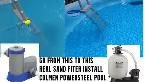 installing a sand filter and super pump to coleman power steel deluxe pool