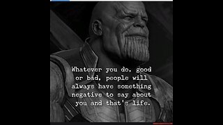 No matter what you do good or bad people will have something negative to say