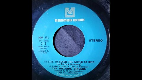 The Hillside Singers – I'd Like To Teach The World To Sing (In Perfect Harmony)