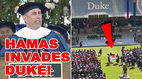 JEW HATING students STORM OUT of Duke commencement as Jerry Seinfeld speaks! Crowd BOOS them!