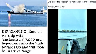 RUSSIAN SHIP WITH HYPERSONIC MISSILES WITHIN RANGE USA COAST?*DECLARATION OF WAR?*TANKS ON MOVE*